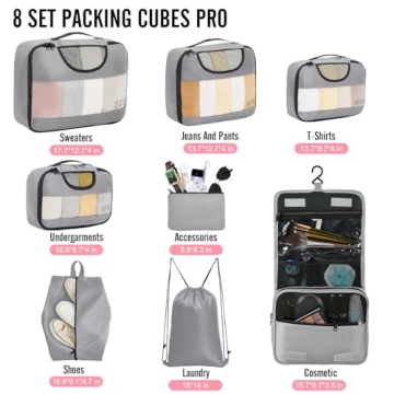Veken Packing Cubes for Travel Organization