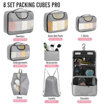 Veken Packing Cubes for Travel Organization