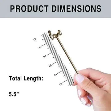 Coffee and Cocktail Stirrers, Reusable Plastic Drink Stirrer Sticks, 48 Swizzle Sticks, Use as a Cocktail Garnish or Cocktail Mixers, Wedding, 6 inch (LOVE Food Garnish)