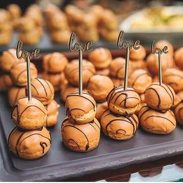 Coffee and Cocktail Stirrers, Reusable Plastic Drink Stirrer Sticks, 48 Swizzle Sticks, Use as a Cocktail Garnish or Cocktail Mixers, Wedding, 6 inch (LOVE Food Garnish)