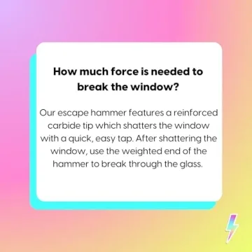 BLINGSTING Safety Hammer - Emergency Automotive Escape Tool with Window Breaker, Seat Belt Cutter & Adjustable Car Visor Strap - Tempered Glass Breaker - Steel Blade - Rose Gold (1 Count)