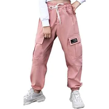 SANGTREE Girls Cargo Pants - Comfortable & Stylish Joggers
