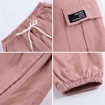 SANGTREE Girls Cargo Pants - Comfortable & Stylish Joggers