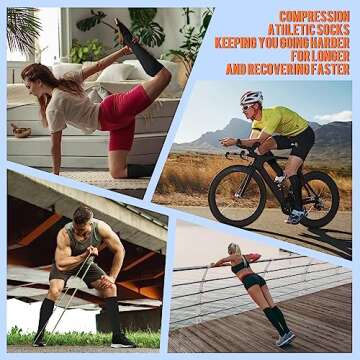 Copper Compression Socks for Men & Women Open Toe Support