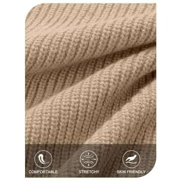 MEROKEETY Women's 2024 Long Sleeve Cardigan Sweater Crew Neck Button Ribbed Open Front Knit Outerwear, LightKhaki, L