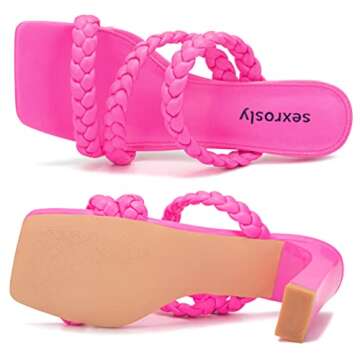 Stylish Sexrosly Women's Braided Heels Sandals for Summer