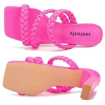 Stylish Sexrosly Women's Braided Heels Sandals for Summer
