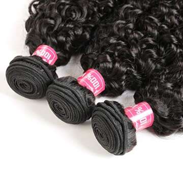 WENYU 100% Brazilian Virgin Kinky Curly Hair Bundles with Closure