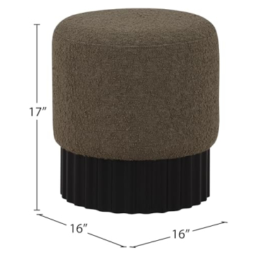 Mid-Century Modern Olive Green Ottoman for Stylish Spaces