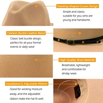 Lisianthus Women Wool Fedora Hat Stylish Comfortable