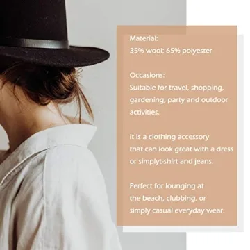 Lisianthus Women Wool Fedora Hat Stylish Comfortable