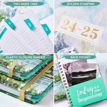 Makapoo Planner 2024-2025 - Academic Planner 2024-2025, Weekly and Monthly Planner 2024-2025, July 2024 - June 2025, 6.4" x 8.5" - Oil Painting