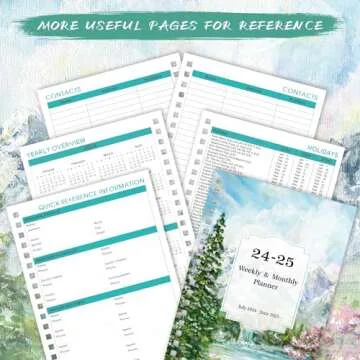 Makapoo Planner 2024-2025 - Academic Planner 2024-2025, Weekly and Monthly Planner 2024-2025, July 2024 - June 2025, 6.4" x 8.5" - Oil Painting