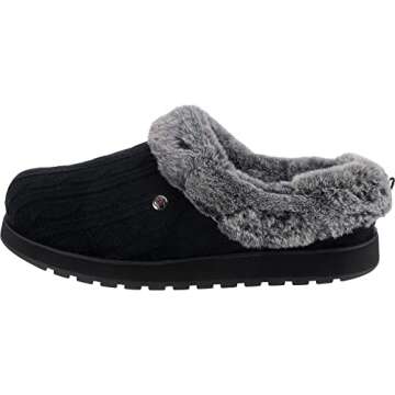 Skechers BOBS Women's Keepsakes - Ice Angel Slipper, Black, 9 M US