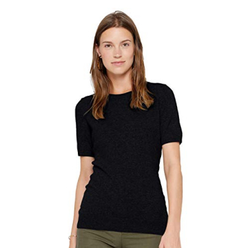 State Cashmere Women's Essential Short Sleeve Crewneck Sweater - 100% Pure Cashmere Classic Pullover...