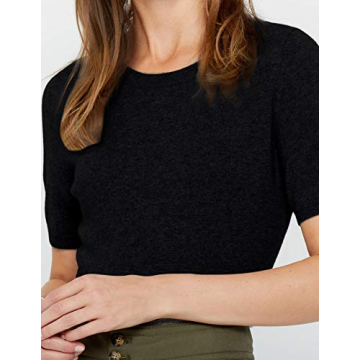 State Cashmere Women's Short Sleeve Cashmere Sweater