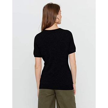 State Cashmere Women's Short Sleeve Cashmere Sweater