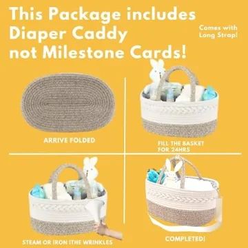 Macrame Baby Changing Basket Set - Boho Nursery Essential