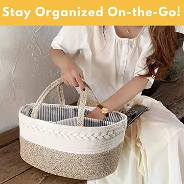 Macrame Baby Changing Basket Set - Boho Nursery Essential
