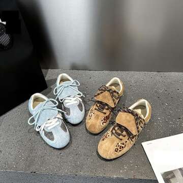 goisuzro Leopard Sneakers for Women Stylish Athletic Footwear