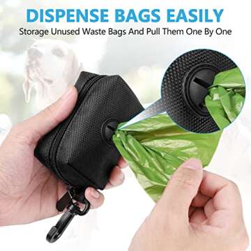Dog Poop Bag Holder for Leash Attachment Dog Poop Bag Dispenser Dog Waste Bag Dispenser for Leash Ac...