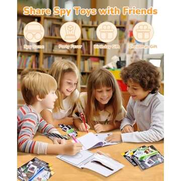 JoyCat Invisible Ink Pen with Spy Game Notebooks, Upgraded Spy Invisible Ink Pen with UV Light Magic Marker for Secret Message,Party Favors,Stocking Stuffers for Kids (Bulk Pack of 24)