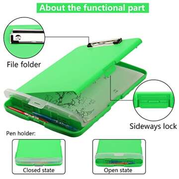 Waterproof Clipboard with Storage - Ideal for Nurses & Students