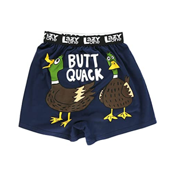 Lazy One Funny Animal Boxers - Humorous Duck Boxers for Men