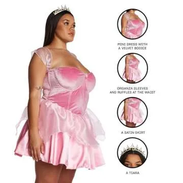 Dolls Kill Sleeping Princess Aurora Costume - Velvet Dress & Tiara