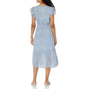 PRETTYGARDEN Women's 2024 Floral Boho Dress Wrap V Neck Short Sleeve Belted Ruffle Hem A-Line Flowy ...