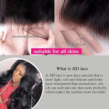 cuckoo 4X4 HD Lace Closure, HD Lace Frontal Closure Human Hair Extensions, Transparent Frontal Closure, Straight 14inch HD Closure, Brazilian Virgin Human Hair Extensions HD Lace Closure 130% Density