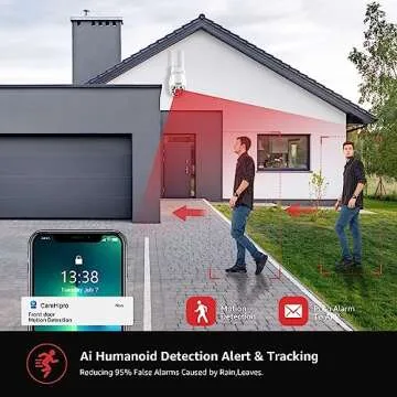 BOAVISION Security Camera Outdoor, Wireless WiFi IP Camera Home Security System 360° View,Motion Detection, auto Tracking,Two Way Talk,HD 1080P pan Tile Full Color Night Vision