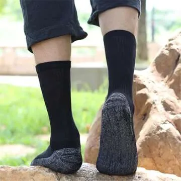 20 Pairs Crew Athletic Socks for Men Moisture Wicking Cushion Crew Socks for Sport Running Traveling (US, Alpha, One Size, Regular, Regular, Mixed Colors)