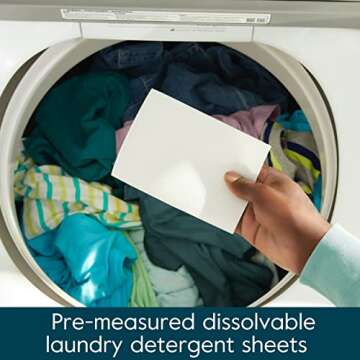 Grove Co. Laundry Detergent Sheets, Power Clean Dissolving Washer Sheets (2 Pack - 64 Loads) Tough Stain Remover, 100% Natural Lavender Blossom & Thyme Fragrance