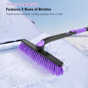 HEEYA 48 Inch Long Snow Brush for SUVs - Extendable & Durable