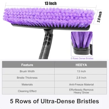 HEEYA 48 Inch Long Snow Brush for SUVs - Extendable & Durable