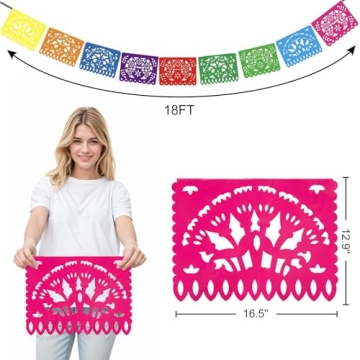 Vibrant 18 Feet Long Mexican Party Banner - DomeStar Decor