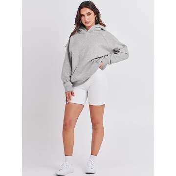 ANRABESS Women's Oversized Fleece Hoodie - Comfy Fall Wear