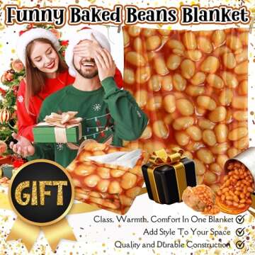 Baked Beans Blanket Throw Super Soft and Cozy Blankets for Home Decoration, Couch, Bed, Sofa 40"x30"...