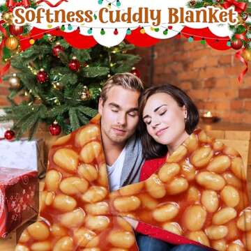 Baked Beans Blanket Throw Super Soft and Cozy Blankets for Home Decoration, Couch, Bed, Sofa 40"x30" Extra Small for Pets for All Seasons