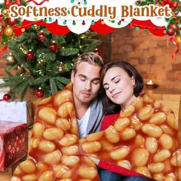 Baked Beans Blanket Throw Super Soft and Cozy Blankets for Home Decoration, Couch, Bed, Sofa 40"x30" Extra Small for Pets for All Seasons