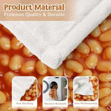 Baked Beans Blanket Throw Super Soft and Cozy Blankets for Home Decoration, Couch, Bed, Sofa 40"x30" Extra Small for Pets for All Seasons