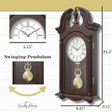Elegant Wooden Pendulum Wall Clock for Timeless Decor