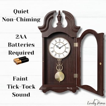 Elegant Wooden Pendulum Wall Clock for Timeless Decor