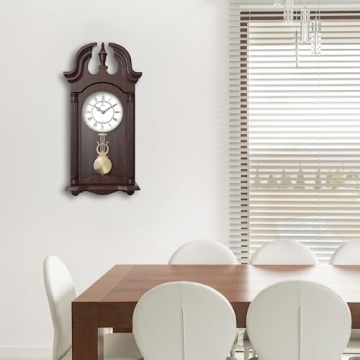 Elegant Wooden Pendulum Wall Clock for Timeless Decor