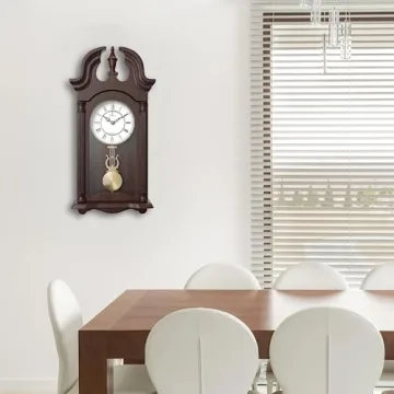 Elegant Wooden Pendulum Wall Clock for Timeless Decor