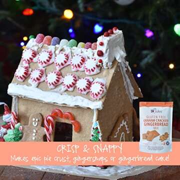 gfJules Certified Gluten Free Graham Cracker and Gingerbread Baking Mix | Non-GMO, Vegan, Kosher & Top 9 Allergen Free | Perfect Long-Lasting Snacks | Baking Alternative to Regular Mixes | 19 Ounces