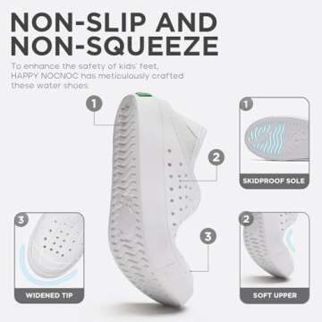 HAPPY NOCNOC Lightweight Slip On Sneaker for Kids