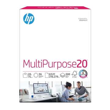 HP Printer Paper | 8.5 x 11 Paper | MultiPurpose 20 lb | 3 Ream Case - 1500 Sheets | 96 Bright | Made in USA - FSC Certified | 112530C