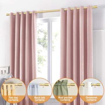 TONIAL Curtain Rod 32 to 43 Inch(2.6 to 3.6 ft), Adjustable Splicing Window Curtain Rods, 3/4 Drapery Rods for Windows, Decorative Single Rod with Modern Cap Finial, Antique Gold